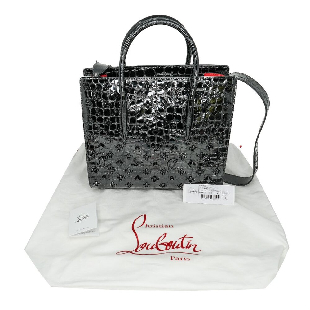 Christian Louboutin Medium Paloma Studs Leather Satchel Bag - Picture 5 of 9